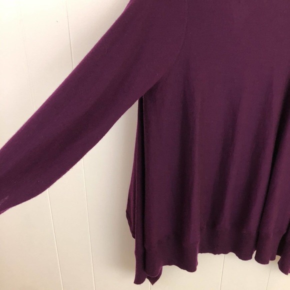 Alice + Olivia Wool and Cashmere Purple Draped Izzy Cardigan Women’s Size Small - Picture 6 of 16